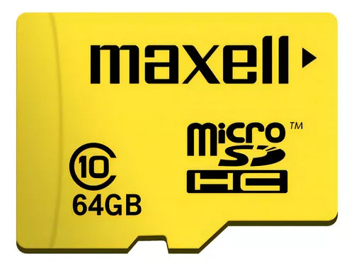 Tarjeta de Memoria MicroSD 64GB Maxell SDXC Clase 10 + Adaptador