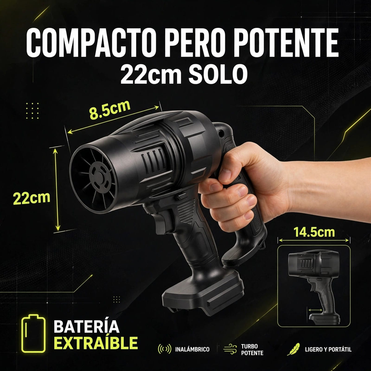 Soplador Secador Mini 130000 Rpm Secador