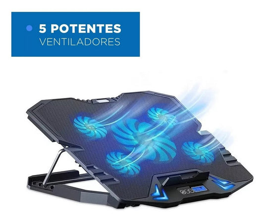 Base Cooler Enfriador Notebook 5 Laptop (Pago Contra Entrega, Envió Gratis)