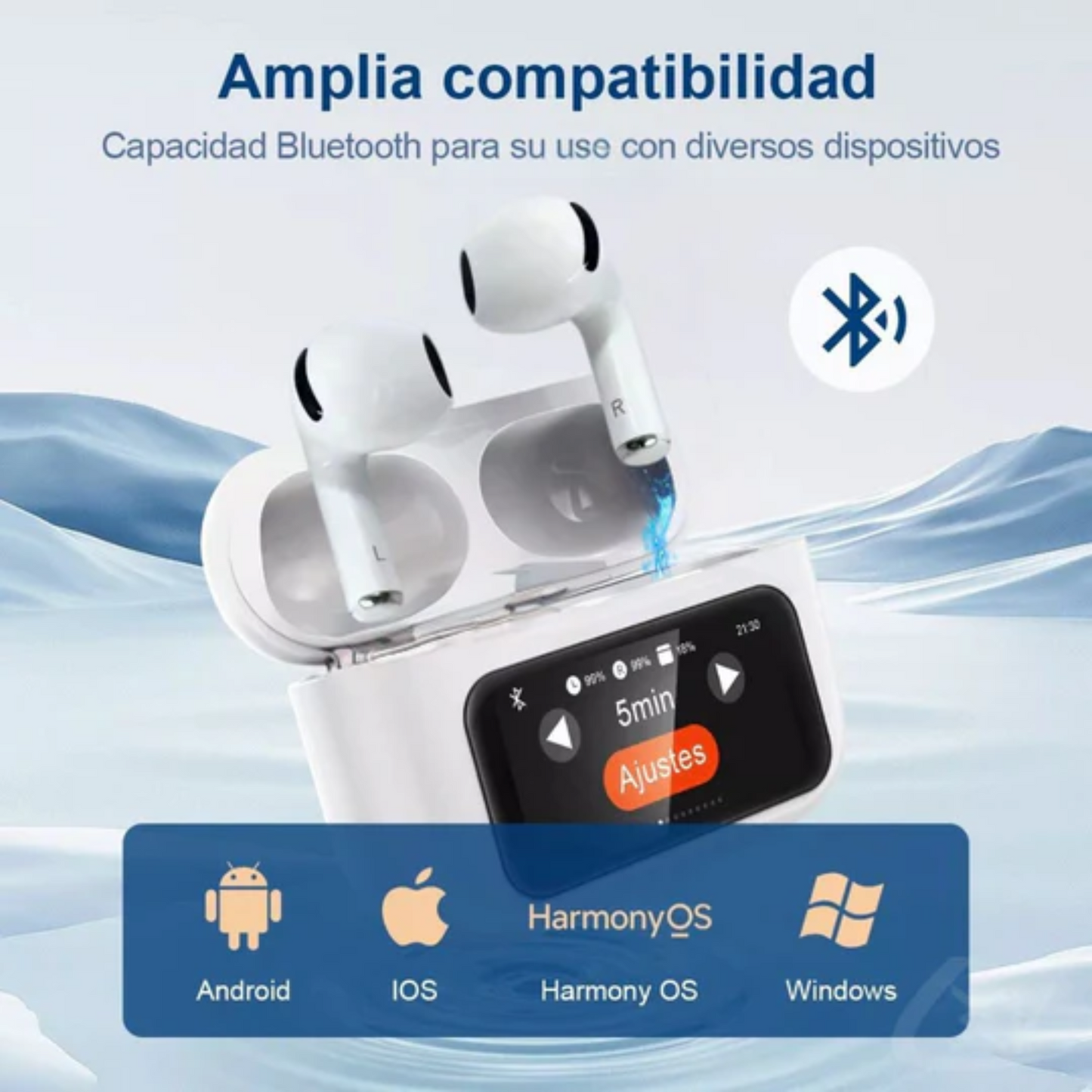 Audifonos Pro Bluetooth Pantalla Tactil (Pago Contra Entrega, Envio Gratis)