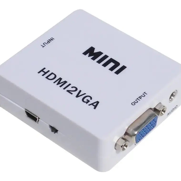A-Conversor Adaptador Hdmi a VGA 1080p Full Hd + Audio