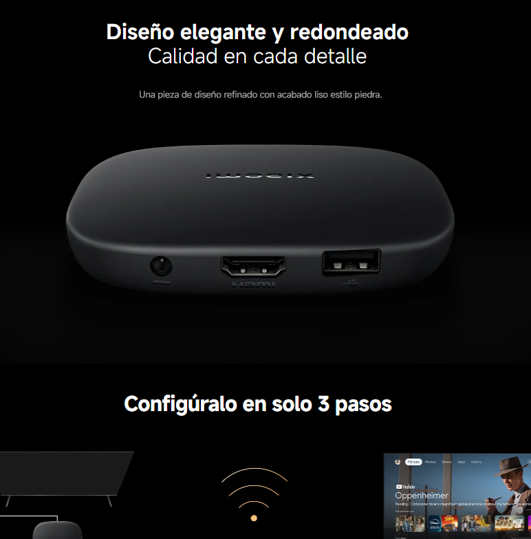 6-Xiaomi Tv Box S 3ra Generación CERTIFICADO 4K Ultra HD (Google TV) Streaming