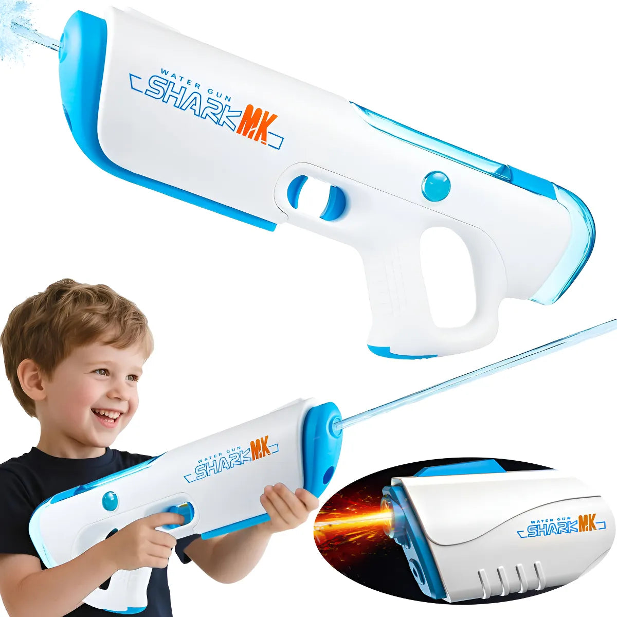 Pistola De Agua Eléctrica Para Niños Y Adulto Alcance 32pies