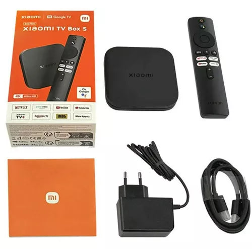 6-Xiaomi TV Box Google tv Mi Tv Box S 2nd Control De Voz 4k, Streaming, Deporte