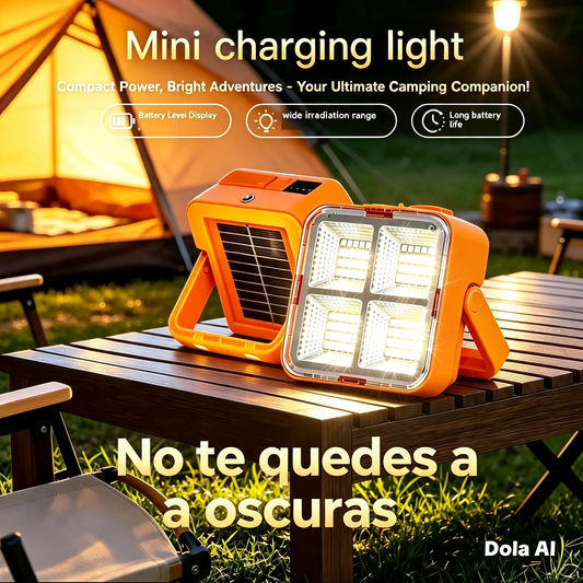 Lámpara Portátil Recargable Solar Para Camping Y Emergencia