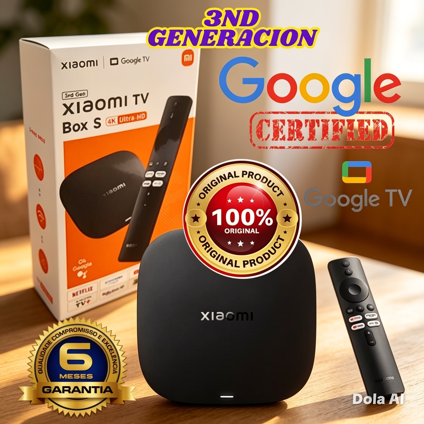 6-Xiaomi Tv Box S 3ra Generación 4K Google tv (Certificado)