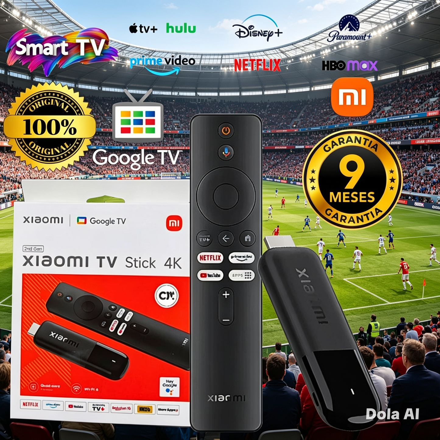 5-Xiaomi TV Stick 4K Ultima Generación Google TV (Certificado)