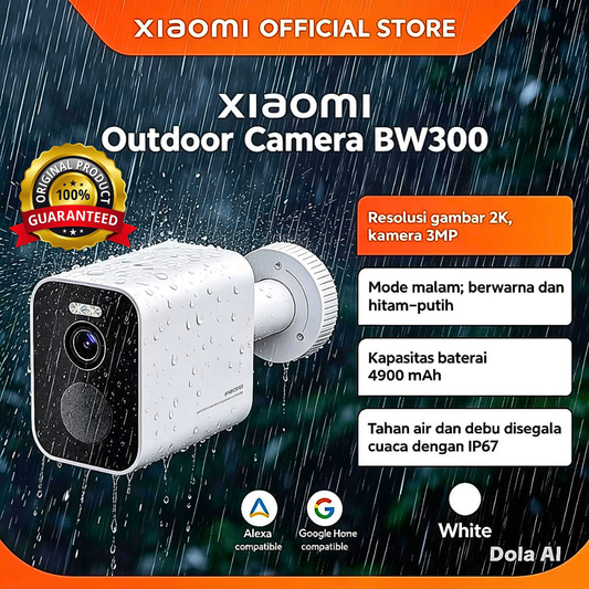 8-Xiaomi Outdoor Camera BW300 Resolución 2K, Batería Incorporada.