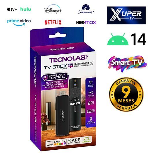 1-Tv Stick 8K Android 16 Gb Wifi Tecnolab TL864