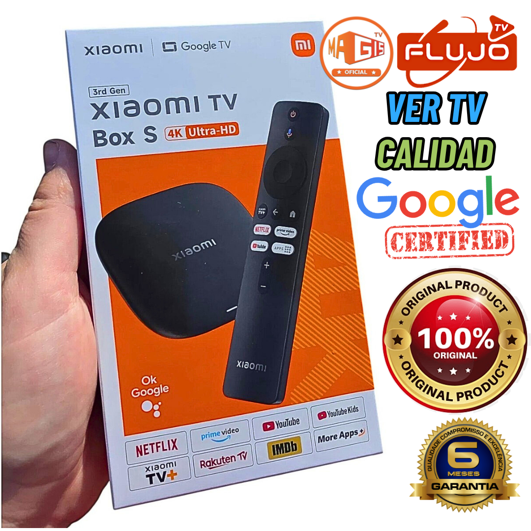 6-Xiaomi Tv Box S 3ra Generación CERTIFICADO 4K Ultra HD (Google TV) Streaming