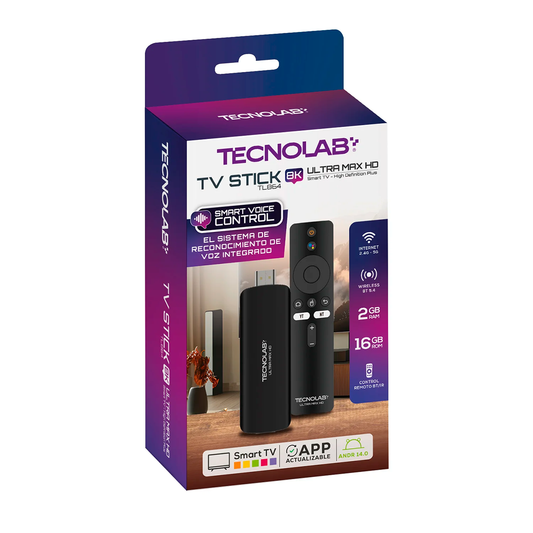 1-Tv Stick 8K Android 16 Gb Wifi Tecnolab TL864