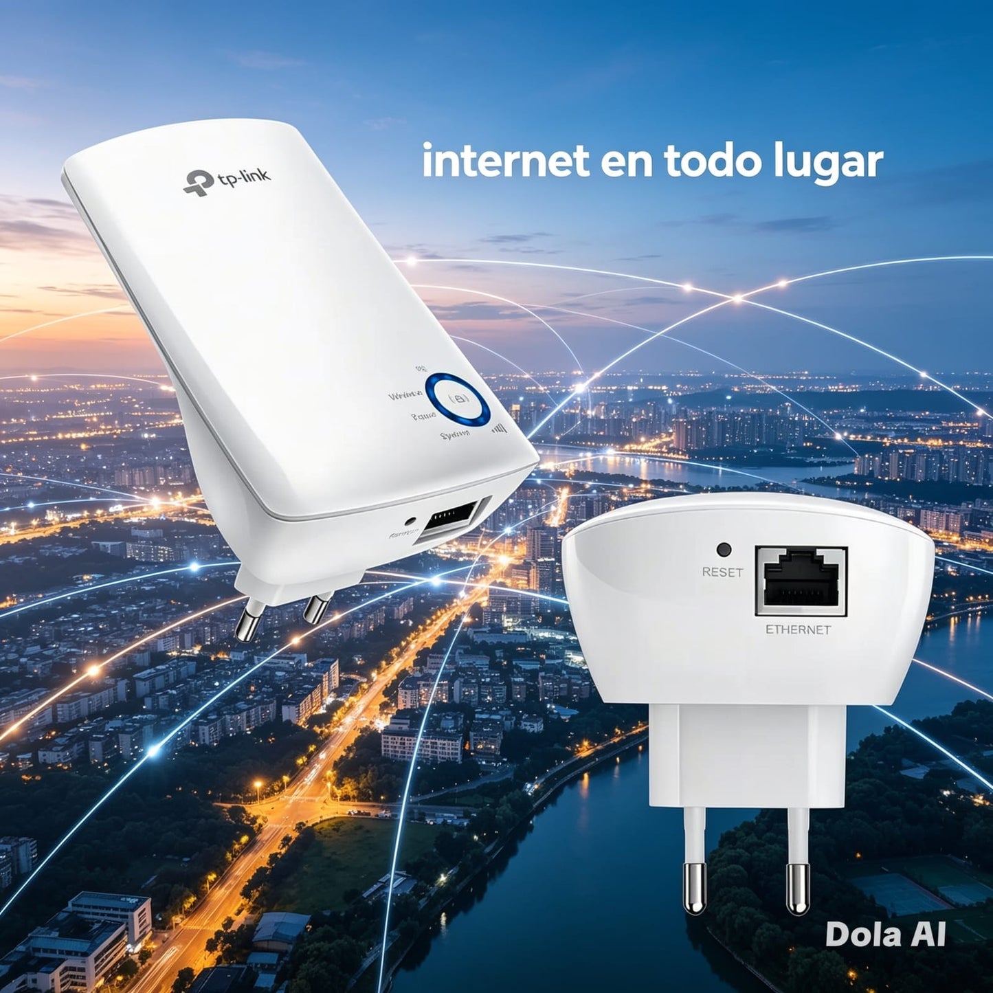 A-Repetidor Expansor De Señal Wifi Tp-link Tl-wa850re 300 Mbp