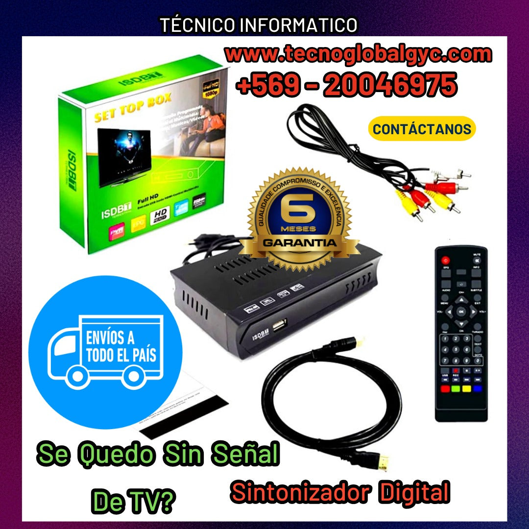 9-Receptor HD FTA ISDB-T Sintonizador de tv Digital isdb-t Receptor de TV terrestre para Chile
