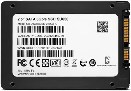 Disco Duro Solido SSD 2.5" Solido - 240 GB - ADATA Ultimate SU650 - SATA 3 (6.0 Gb/s) (ASU650SS-240GT-R)