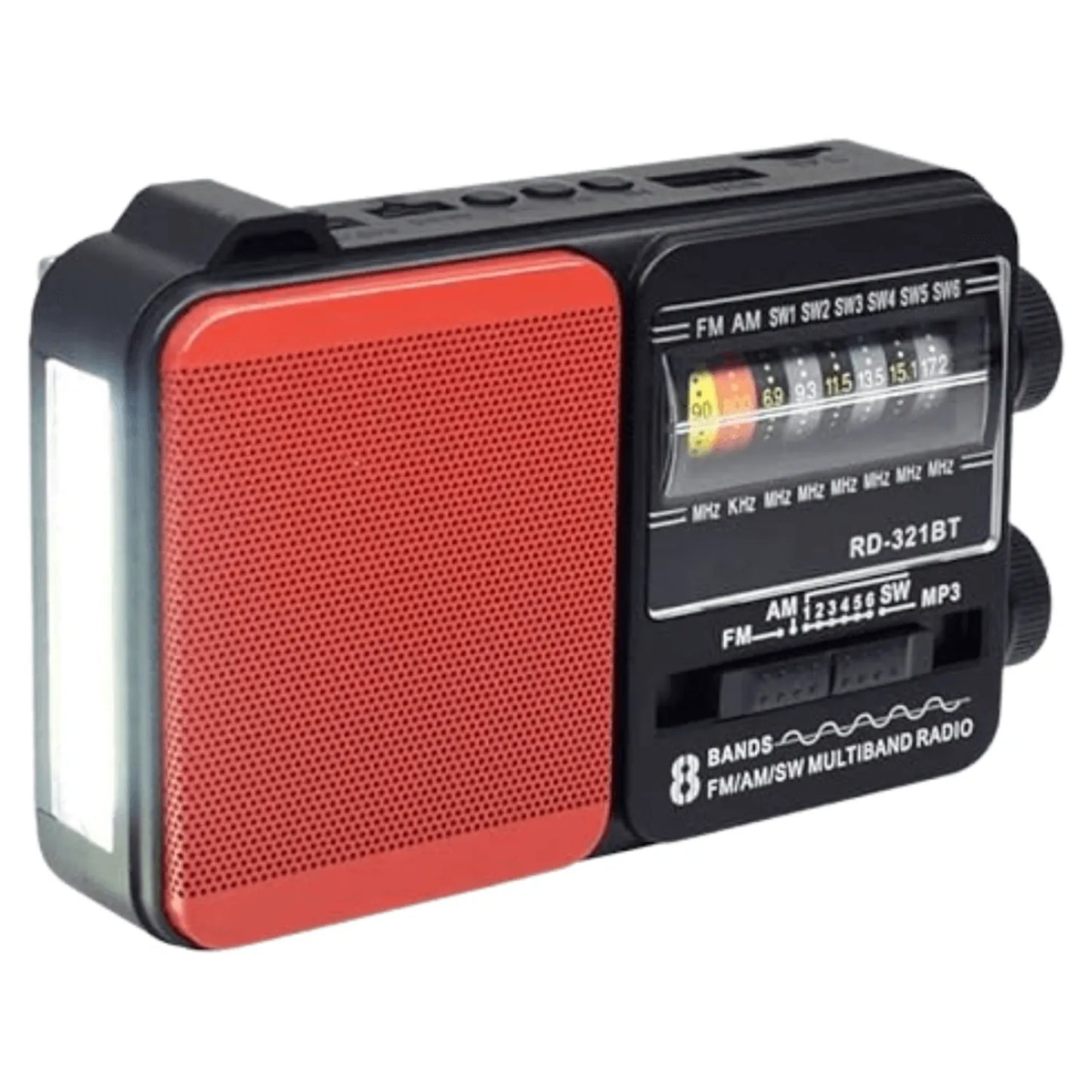 RADIO 8 BANDAS AM/FM/SW PANEL SOLAR, USB Y LUZ Tecnolab